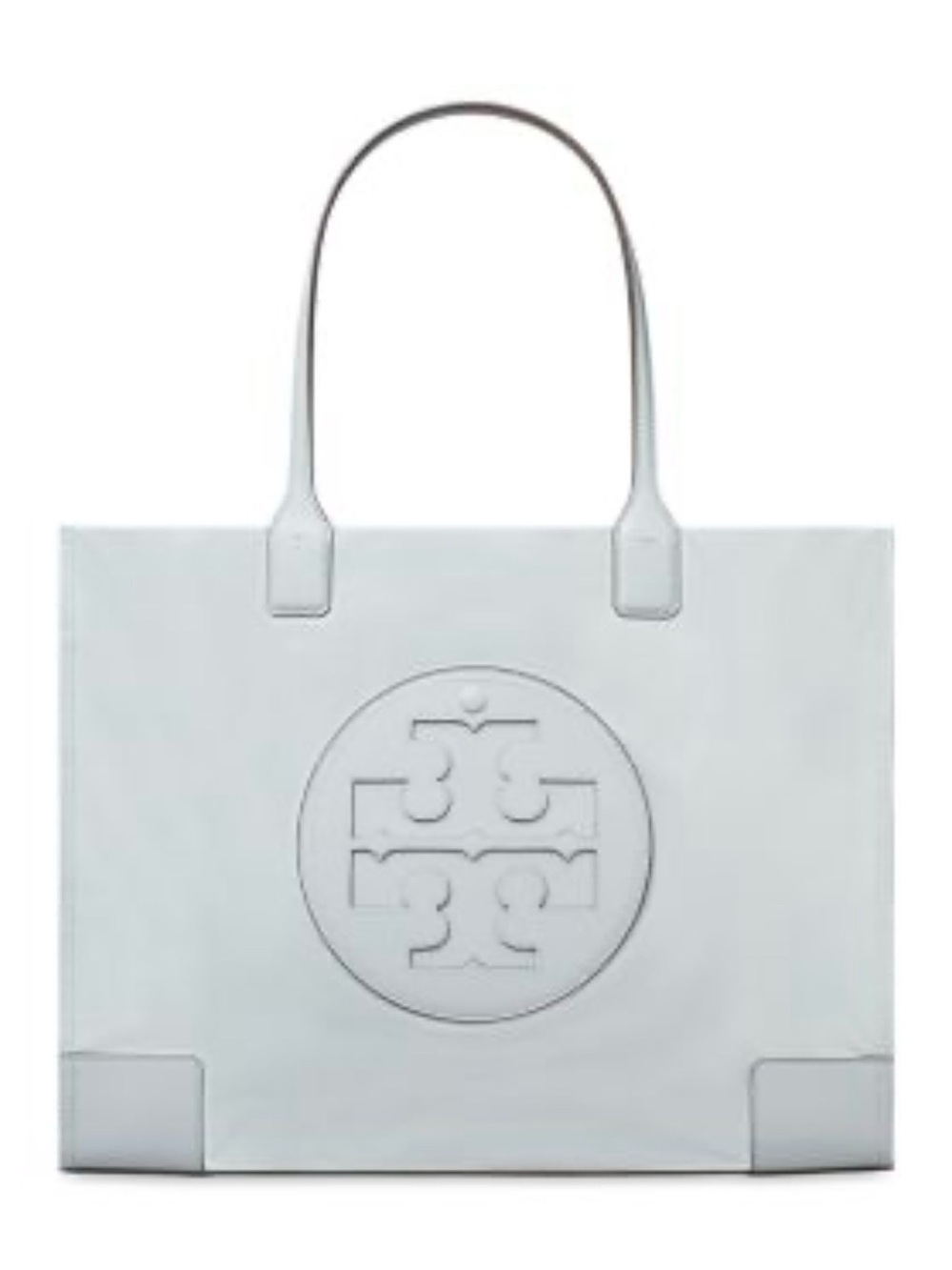 Tory Burch Light Gray & Grey Logo Tote Bag - Picture 4 of 10